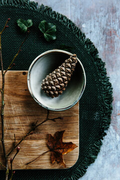Home fragrance still life woodland theme