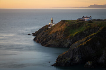 Lighthouse at sunset, Howth, Dublin, Ireland