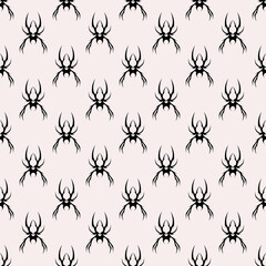 Abstract pattern tattoo spider sketch. Artistic death metal logo design. Black illustration in Metalcore style on a white background.