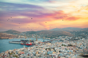 Travel to Syros, Greece where Greek island of Siros has a unique Venetian architectural, Byzantine and Roman architecture having blended in harmoniously Syra islands of the Cyclades wonderful holiday