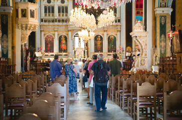 interior of the Greek Orthodox Church