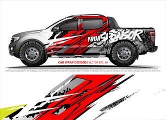 vehicle livery graphic vector. abstract grunge background design for vehicle vinyl wrap and car branding 