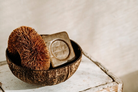 Coconut Cleaning Scourers and soap