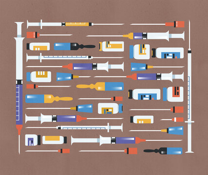 Cosmetic syringes, ampules, vial, beauty injection