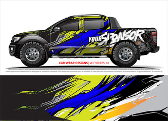 vehicle livery graphic vector. abstract grunge background design for vehicle vinyl wrap and car branding 