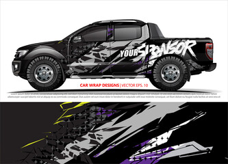 vehicle livery graphic vector. abstract grunge background design for vehicle vinyl wrap and car branding 