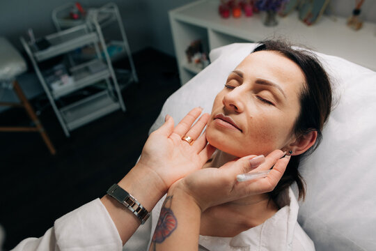 Beauty procedure in a beauty studio