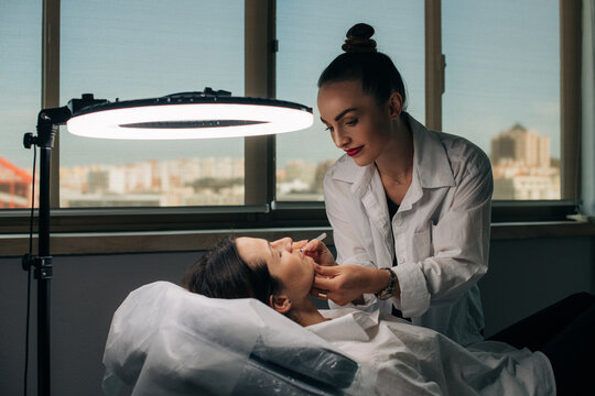 Cosmetic treatment in beauty salon