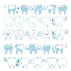 teeth, cartoon image