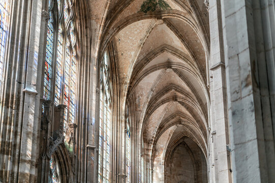 Stained Glass Windows of Rouen Abbatiale Saint-Ouen