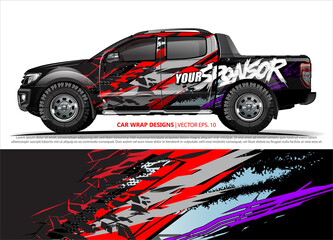 truck graphics. modern camouflage design for vehicle vinyl wrap 
