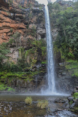 Beautiful secluded and majestic Lonecreek or Lone creek falls, waterfall in Sabie Mpumalanga South Africa