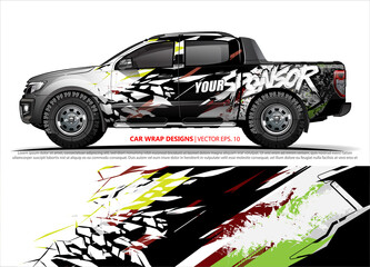 truck graphics. modern camouflage design for vehicle vinyl wrap 
