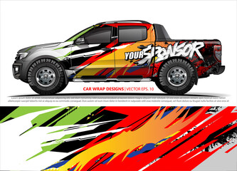 truck graphics. modern camouflage design for vehicle vinyl wrap 