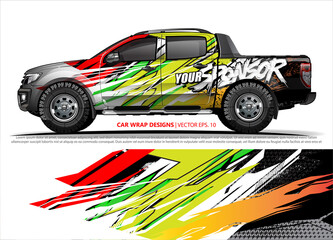 truck graphics. modern camouflage design for vehicle vinyl wrap 