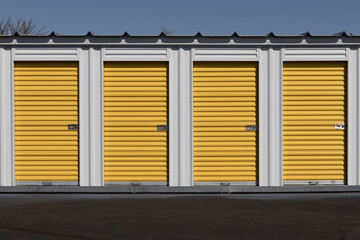 Self storage and mini storage garage units.