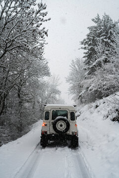 Off road vehicle into the winter 