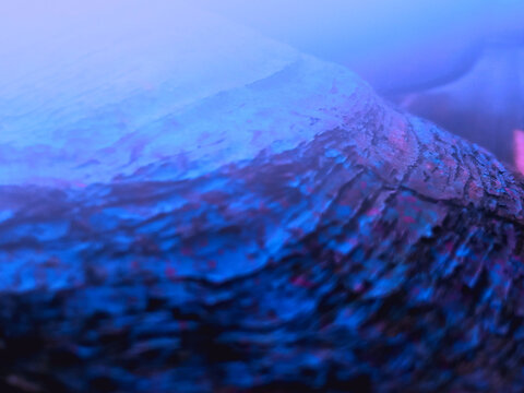 Beautiful underwater river shell with light leaks