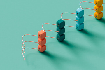 A connection concept. abstract composition