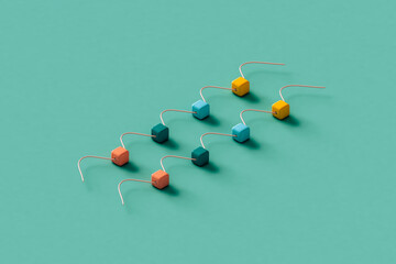 abstract composition. connection concept in 3d