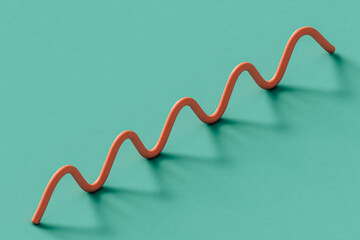 an abstract wave wire on a blue background