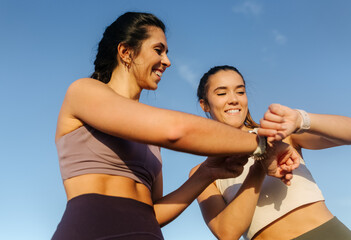 Two friends training