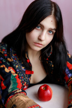 Portrait with apple