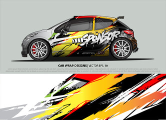 Race car wrap design vector for vehicle vinyl sticker and automotive decal livery
