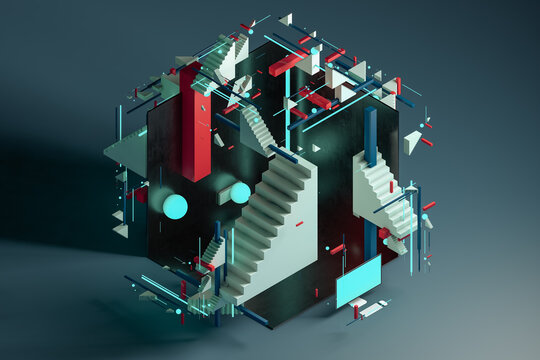 Cube representing artificial intelligence