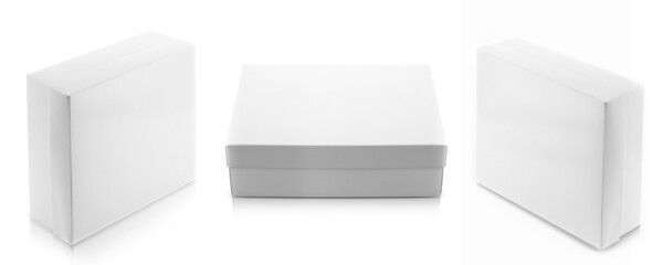 White  cardboard box isolated on white
