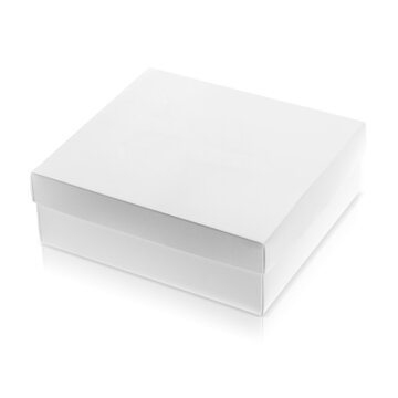 White  cardboard box isolated on white
