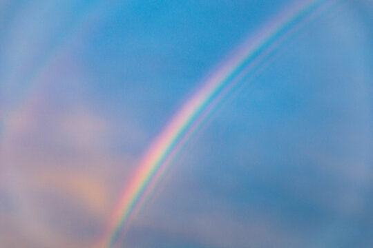 Rainbow and pastel sky