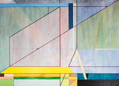 One of a series of geometric abstract paintings.