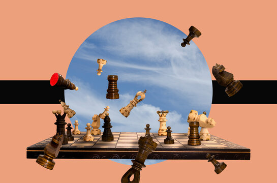Collage with chess