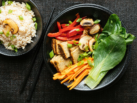 Bok Choy, Seitan Dinner Bowl
