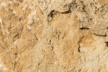 Large sandstone slab, background. Layered structure of sedimentary rocks.