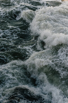The waves of the sea