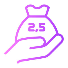 Obraz premium infaq gradient icon