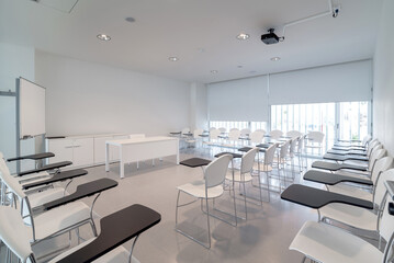 Light classroom in modern school