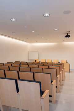 Rows of seats in spacious meeting room