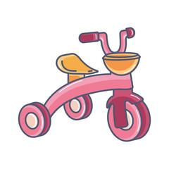 Isolated tricycle toy flat design Vector