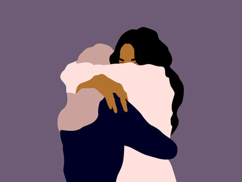 Women hugging