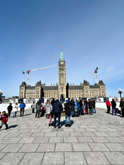 Tourists on parliament hill