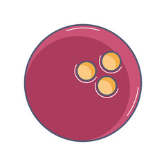 Isolated colored bowling ball toy icon flat design Vector