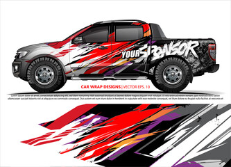 truck graphics. modern camouflage design for vehicle vinyl wrap 
