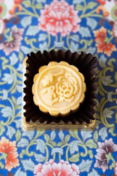Mooncake Chinese Pastry with Moon Rabbit