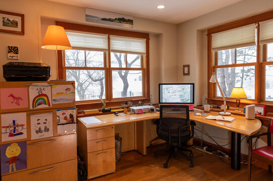 Hygge Modern Home office in winter