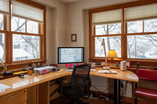 Modern Home office with Hygge