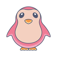 Isolated colored penguin toy icon flat design Vector