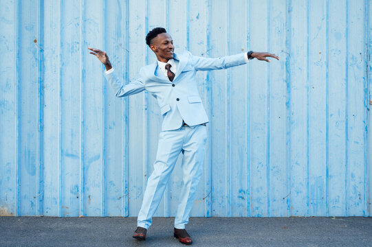 Portrait of young black business man